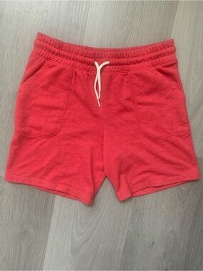 Wonder Nation Boys Casual Drawstring Sweatshorts in Coral Red